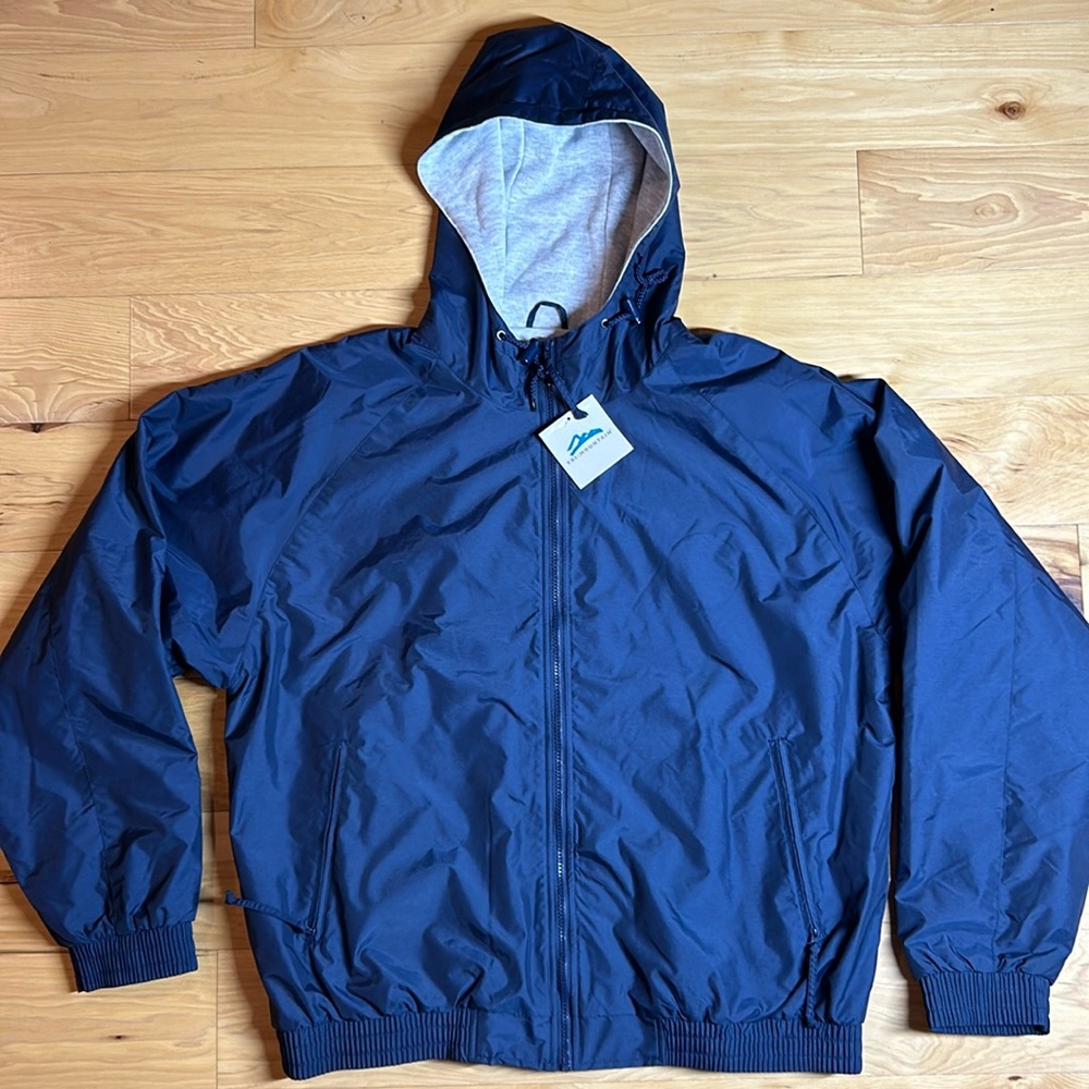 NWT Tri-Mountain Navy Lined Jacket | Size XL - patch was removed